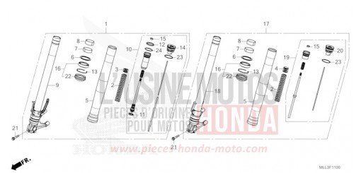 FRONT FORK CB1000SPS de 2025